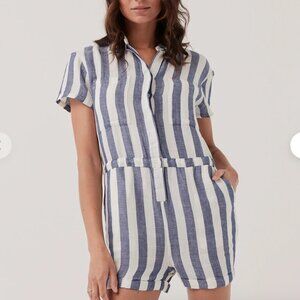 NWT Pact - The Harbour Romper in Medium / Mariner Striped